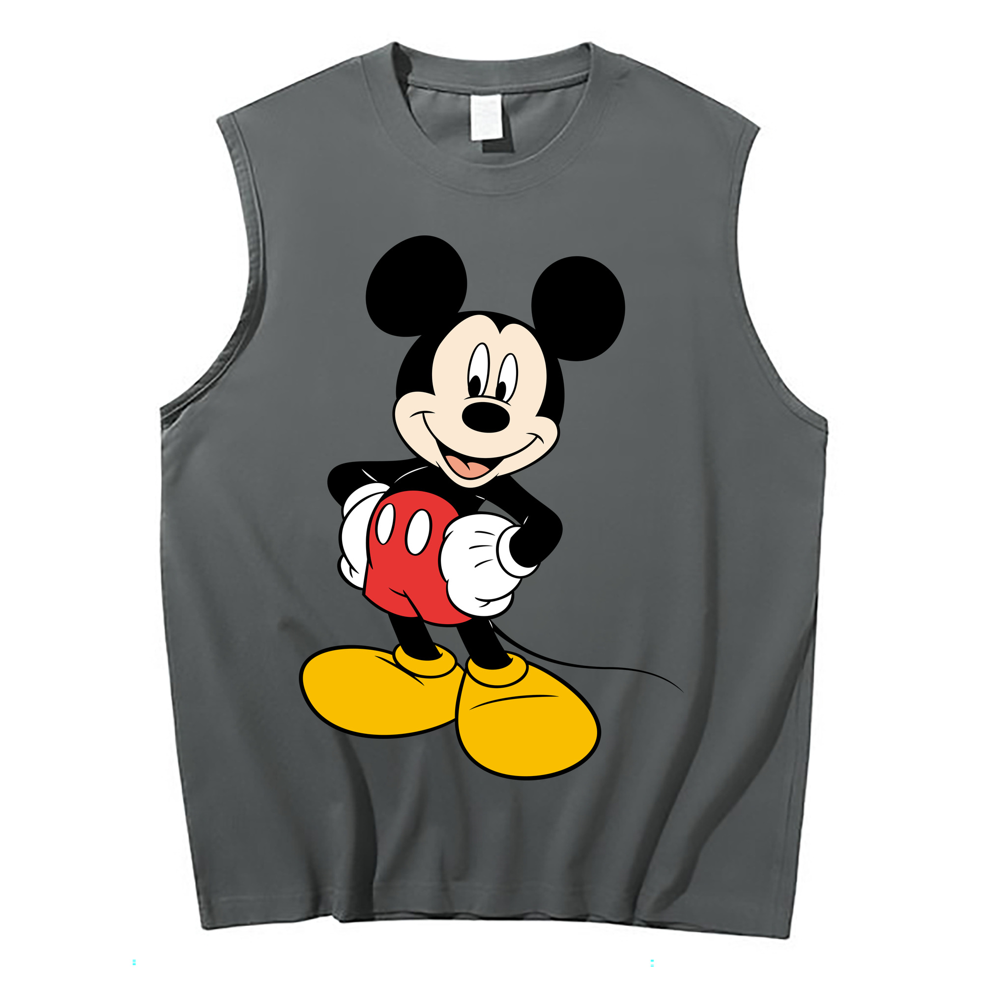 ミッキーマウス Mickey Mouse コットン100％タンクトップ（フロントプリント）